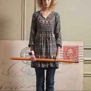 Anthropologie Sunner first whispering silk dress size small